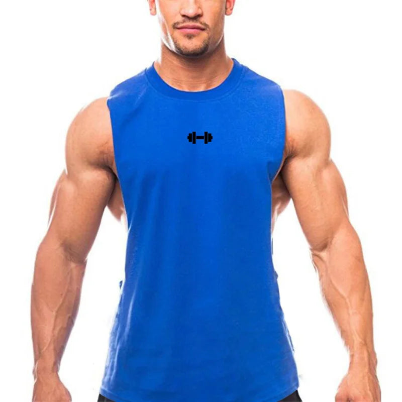 Regata Masculina de Treino em Algodão Respirável com Fendas Laterais -  PowerFlex Tank
