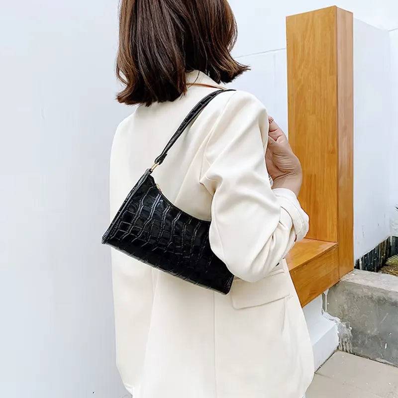 Bolsa Couro Crocodilo Retrô - VINTAGE CROCO
