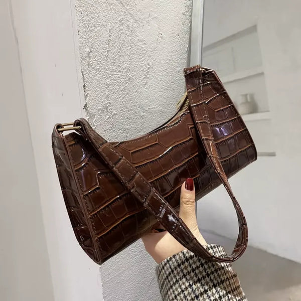 Bolsa Couro Crocodilo Retrô - VINTAGE CROCO
