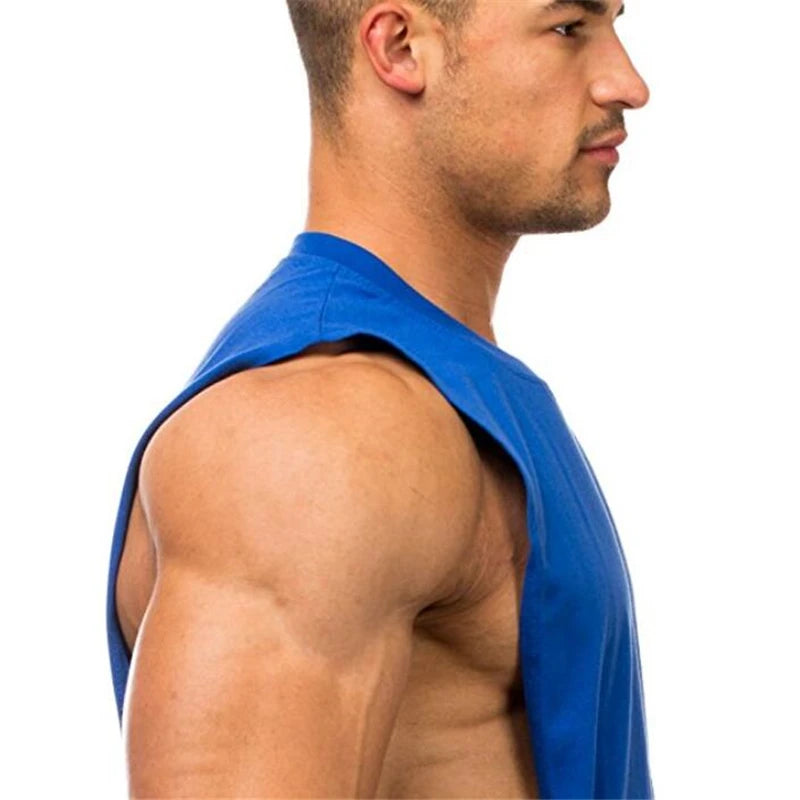 Regata Masculina de Treino em Algodão Respirável com Fendas Laterais -  PowerFlex Tank