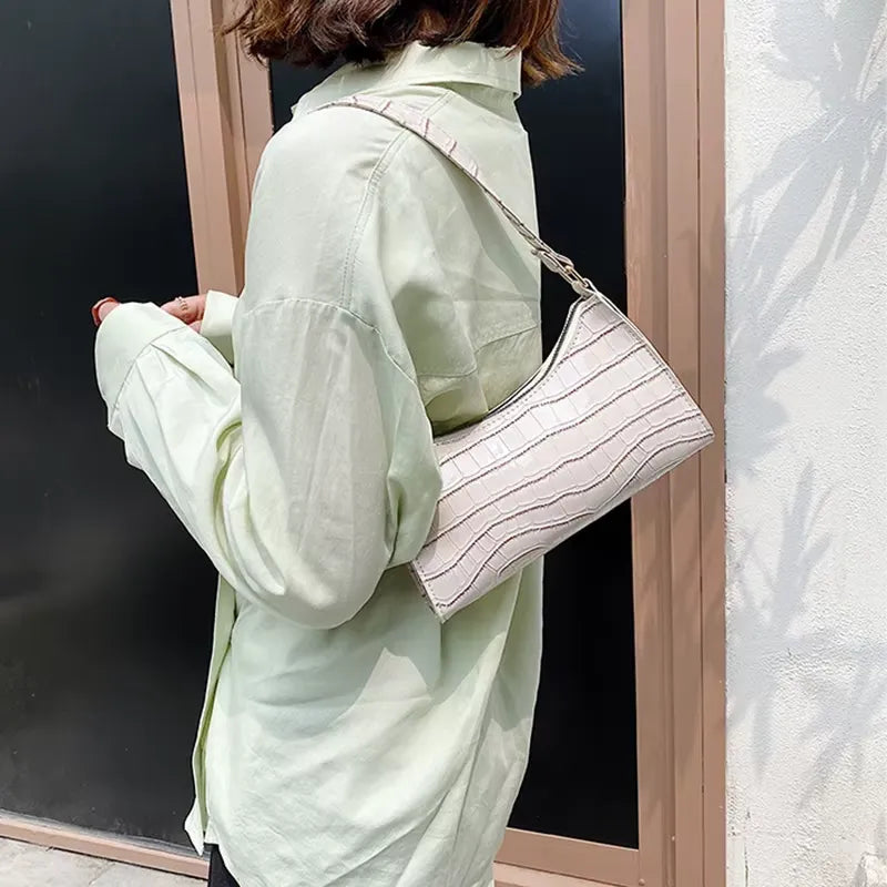 Bolsa Couro Crocodilo Retrô - VINTAGE CROCO