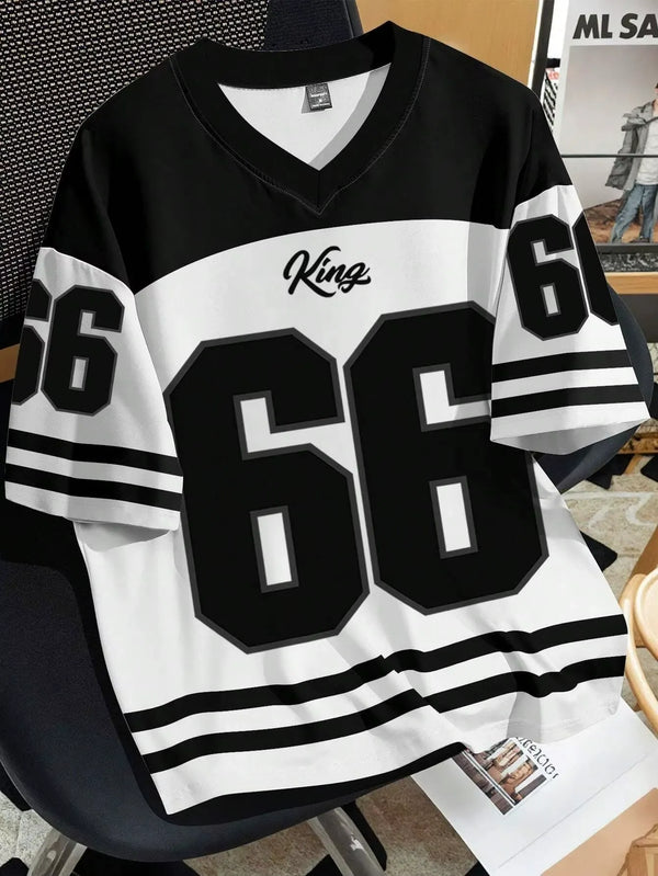 Camiseta Vintage Esportiva com Estampa Rei - KING 66