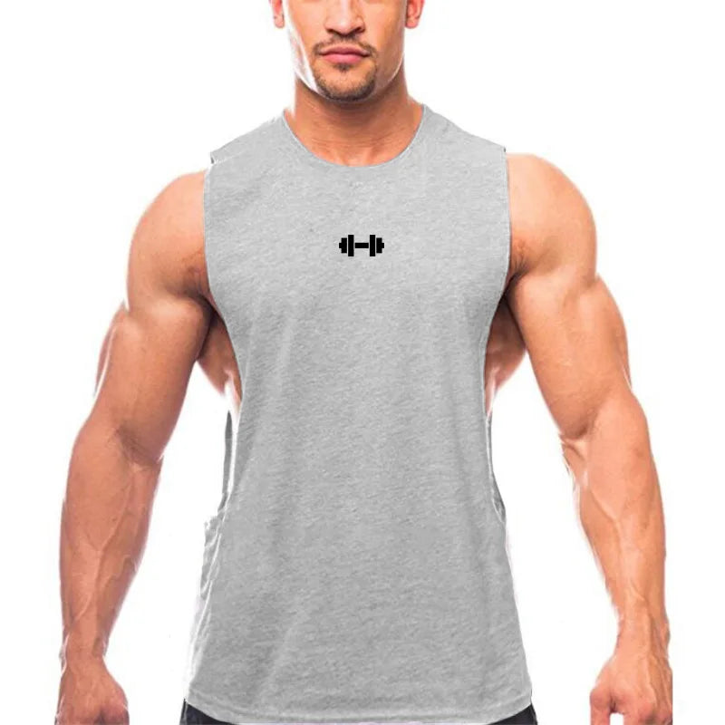 Regata Masculina de Treino em Algodão Respirável com Fendas Laterais -  PowerFlex Tank