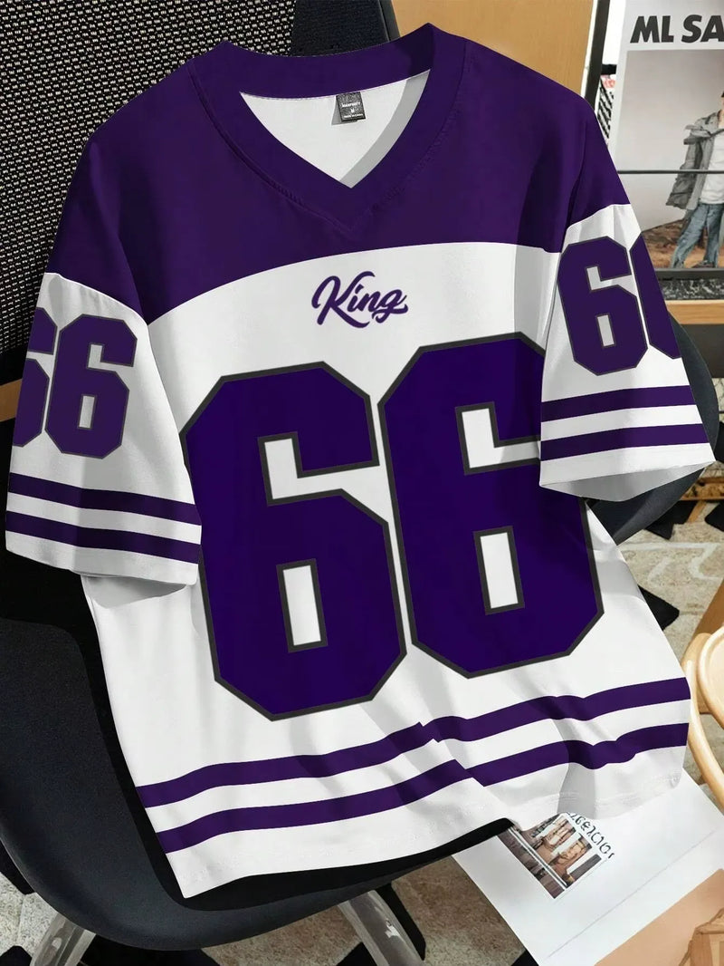 Camiseta Vintage Esportiva com Estampa Rei - KING 66