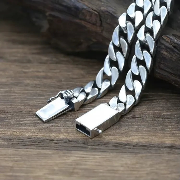 Pulseira Masculina Corrente Banhada a Prata  - MIAMI CUBAN