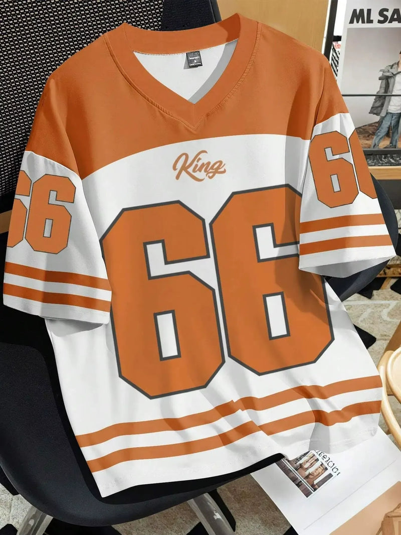 Camiseta Vintage Esportiva com Estampa Rei - KING 66