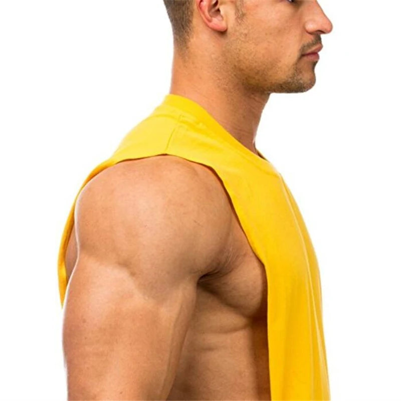 Regata Masculina de Treino em Algodão Respirável com Fendas Laterais -  PowerFlex Tank