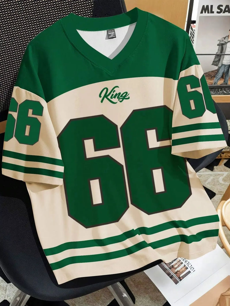 Camiseta Vintage Esportiva com Estampa Rei - KING 66