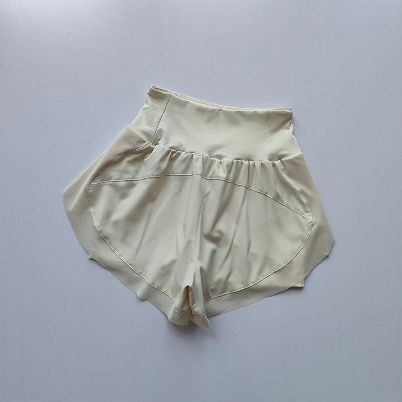 Shorts Esportivos Femininos 2 em 1 – Yoga, Corrida e Treino com Cintura Alta e Secagem Rápida