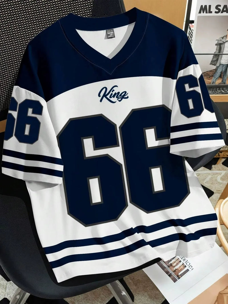 Camiseta Vintage Esportiva com Estampa Rei - KING 66