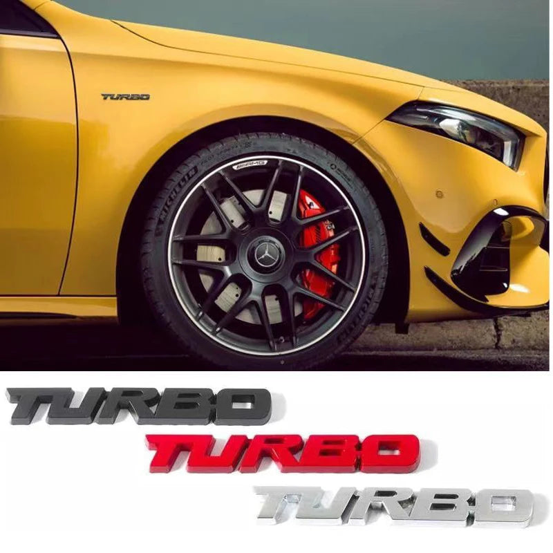 Adesivo para carro Turbo 3D