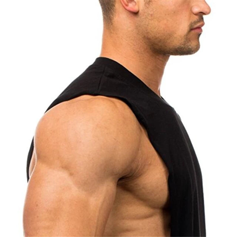 Regata Masculina de Treino em Algodão Respirável com Fendas Laterais -  PowerFlex Tank