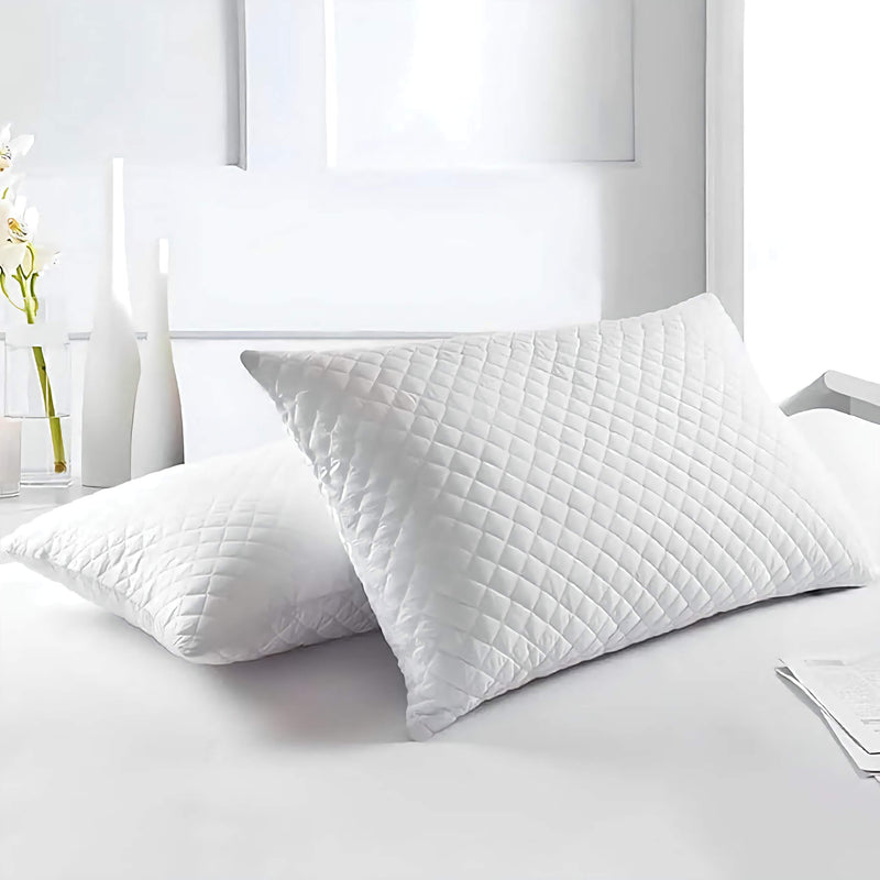 Kit 2 Travesseiros Matelado Impermeável Antialérgico - NASA ConfortoFlex™